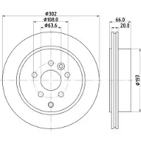 Hella Bremsscheibe [Hersteller-Nr. 8DD355118-921] für Land Rover
