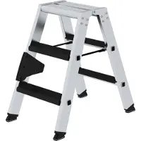 MUNK Günzburger Steigtechnik MUNK Stehleiter beidseitig begehbar mit relax-step 2x3 Stufen