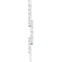 MUNK Günzburger Steigtechnik MUNK ortsfeste Steigleitern Aluminium eloxiert, 16,80m SH PG2