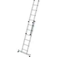MUNK Günzburger Steigtechnik Sprossen-Schiebeleiter 2tlg. mit nivello-Traverse 2 x 6 Sprossen - 020406
