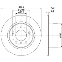 Hella Bremsscheibe [Hersteller-Nr. 8DD355112-641] für BMW