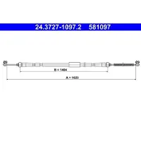 Ate Seilzug, Feststellbremse 24372710972 für RENAULT