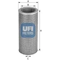 Ufi Hydraulikfilter, Automatikgetriebe 2556900 126mm für Volvo