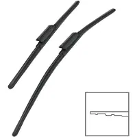 Heyner Scheibenwischer-Set 560 mm / 560 mm Hybrid mit KL1-Adapter vorne Für Fahrer- und Beifahrerseite, Graphitbeschichtete Gummilippen, Hakenaufnahme Hook One, Paarweise geliefert, Flaches Profil