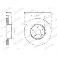 FERODO Bremsscheibe DDF2629VC-1