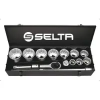 SELTA Steckschlüsselsatz SE-8914 Chrom-Vanadium-Stahl