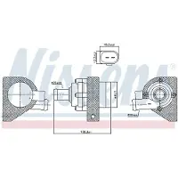 Nissens Wasserpumpe, Motorkühlung [Hersteller-Nr. 832110] für VW, Skoda, Seat, Audi