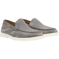 BOSS Loafer aus Veloursleder mit kontrastfarbener Sohle