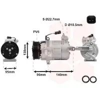 VAN WEZEL Kompressor, Klimaanlage *** IR PLUS *** 1800K635