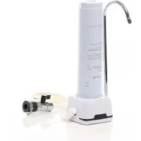 Naturewater NW-1-CTO 1 Stufen Counter Top Wasserfilter, 5 µ, Aktivkohle Block Filtereinsatz, Kartusche Filter, mit Universaladapter, Wasserhahn