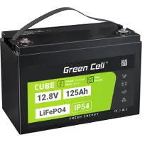 Green Cell alias Cell CUBE LiFePO4 125Ah 12 8V 1600Wh liio geleies fosfato baterija kemperiui sauls energijai neprijungtai prie tinklo laivui Lithium-Eisen-Phosphat (LiFePO4)