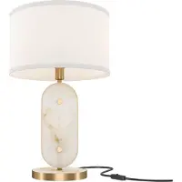 Maytoni Marmo Tischleuchte, Tischlampe E27 Gold-Farbe