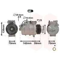 VAN WEZEL Kompressor, Klimaanlage *** IR PLUS *** 0600K418