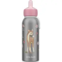Mepal Campus Little Dutch Kinder-Edelstahl-Thermosflasche mit Klappverschluss, 350 ml, Feengarten – BPA-frei, 4 Stunden warm und 12 Stunden kalt