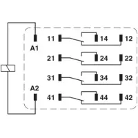 Phoenix Contact REL-IR4 Plug In Power Relay 24AC/4X21