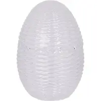 Clayre & Eef Glastopf Ei Ø 8x12 cm Transparant Glas