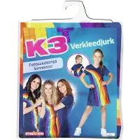 K3 Dress Up Kleid - Regenbogenblau, 6-8 Jahre