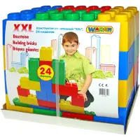 Cavallino Bauklötze XXL Bausteine Set 24-teilig mehrfarbig Kunststoff Spielzeug