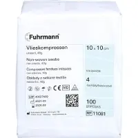 Fuhrmann Vlieskompressen Unsteril 10x10 cm 4lagig 100 St