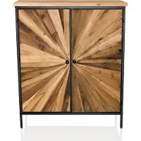 Hjh LIVING Kommode mit Schubladen SANTJAGO BLACK SUN XL Sideboard Schrank 94.0 x 80.0 x 34.5 cm