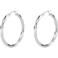 GUESS JUBE04185JWRH Damen-Ohrringe Creolen Torchon 33 mm