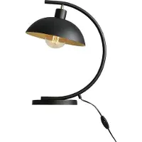 Licht-Erlebnisse Tischlampe Metall E27 40 cm Schwarz Nachttischlampe