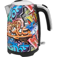 Gutfels Wasserkocher WATER 3010 G | Graffiti-Style | 1,7 Liter | 2200 Watt | 360 Grad Sockel | Wasserstandsanzeige | Überhitzungs-und Trockengehschutz | integrierter Filter | beleuchteter Schalter