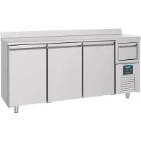 CombiSteel Gastro Kühltisch Kühltheke -2/+8°C 3Türen&1Schublade 2x1/1GN 2135x600x1050mm