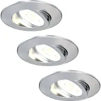 LEDVION LED Einbaustrahler 3er set 5W CCT Warmweiss Kaltweiss IP65