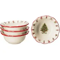 MamboCat 4er Set Maestro Natale Weihnachten Müslischale aus Keramik - 965/17