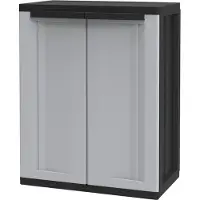 Kreher Technik Kreher Beistellschrank "J-Twist" mit 1 Einlegeboden in Schwarz/Grau