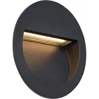 QAZQA Moderne LED Wandeinbauleuchte Schwarz IP65 Gem