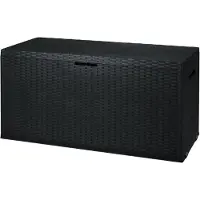 Livarno Gartenbox Allzwecktruhe 350L Rattan-Optik witterungsbeständig