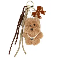 Manfield Taschen-Charm Hund mit braunen Bändern | Größe Onesize