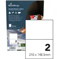 MediaRange MRINK141 Dauerhaft Weiss 100Stück(e) selbstklebendes Etikett