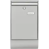 Burg wachter Briefkasten-Set Edelstahl BxHxT 285/500/105 mm Berlin 37770 NI mit Klappe Zeitungsbox Ö