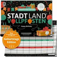 Denkriesen Stadt Land Vollpfosten - A4 Block Geburtstags Edition (d)
