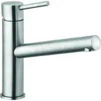 Kludi STEEL Spültisch-Einhandmischer DN 15 mit schwenkbarem Festauslauf / Armatur / Küchenarmatur