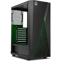 NOX Hummer Frost, Midi Tower, PC, Schwarz, ATX, micro ATX, Acrylnitril-Butadien-Styrol (ABS), SPCC, Gehärtetes Glas, Gaming