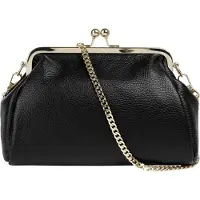 Cluty Abendtasche echt Leder, Made in Italy