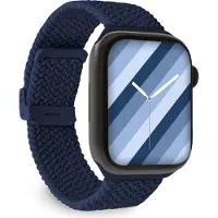Case and me Uhrband Apple Watch 42/44/45/49 mm mit Clip-on-Verschluss, Blau