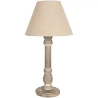 Clayre & Eef Tischlampe Ø 23x45 cm Braun Holz