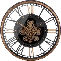 Gilde Casablanca by Wanduhr rund, kupferfarben, schwarz H.60 cm