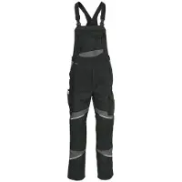 Kübler Activiq Cotton+ Latzhose Schwarz/Anthrazit 52