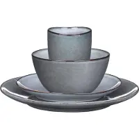 Mica Decorations Tabo Geschirrset für 4 Personen - Grau
