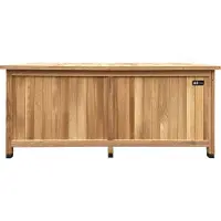Axi Milo Gartenbox M aus Holz in Braun | Kissenbox für drinnen & überdacht mit Boden und Schloss | Aufbewahrungsbox / Auflagenbox wasserdicht für