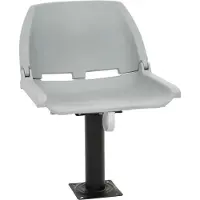 vidaXL 2-tlg. Bootssitz-Set Klappbar Kein Kissen Grau 48x51x41 cm