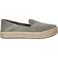 Toms Leder-Espadrilles in Khaki - 38