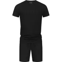 INDICODE JEANS Indicode Shorts & Shirt Set Herren Baumwolle schwarz, L 794133-0001-09940
