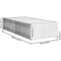 vidaXL Bettgestell Rosa 100x200 cm Samt